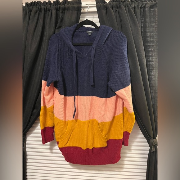 Torrid Striped Sweater with Hood! - Picture 2 of 4